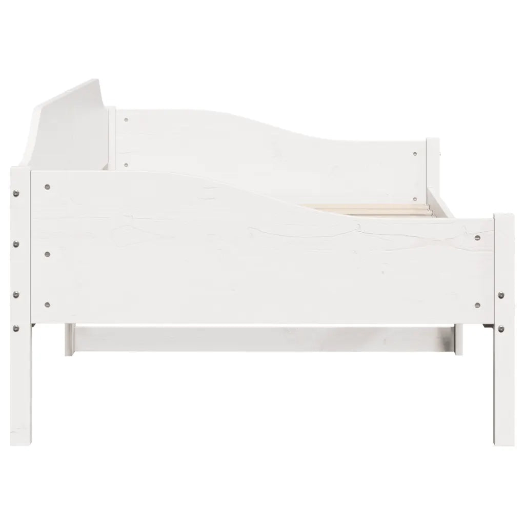 vidaXL Giroletto senza Materasso Bianco 80x200 cm Legno Massello Pino