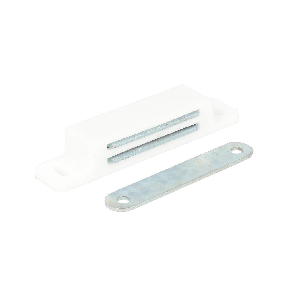 Chiusura magnetica da applicare - forza 12 kg. - bianco - 2 pz.