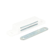 Chiusura magnetica da applicare - forza 12 kg. - bianco - 2 pz.