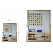 Trade Shop - Lavagna Magnetica In Legno Con Pallottoriere Abaco Lettere Per Bambini -