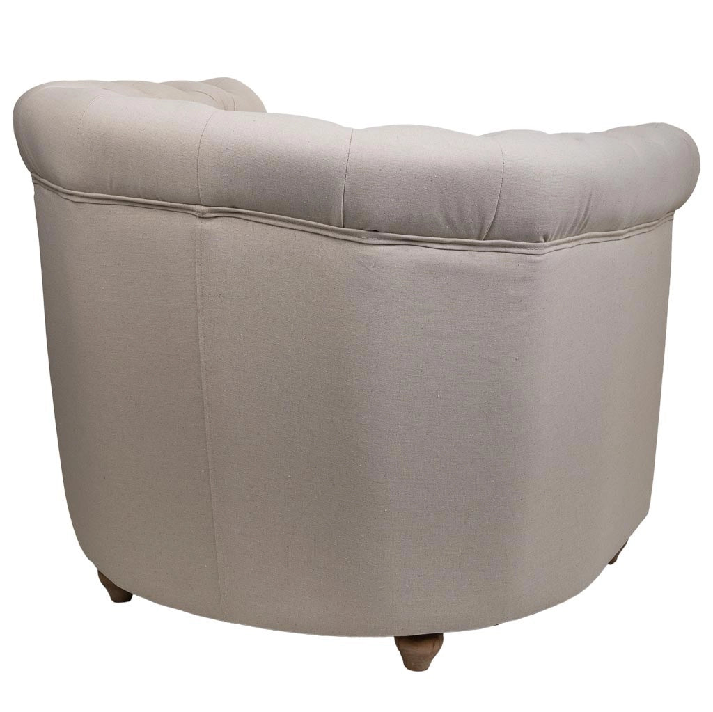 Poltrona imbottita bianca 80x80x48/72h