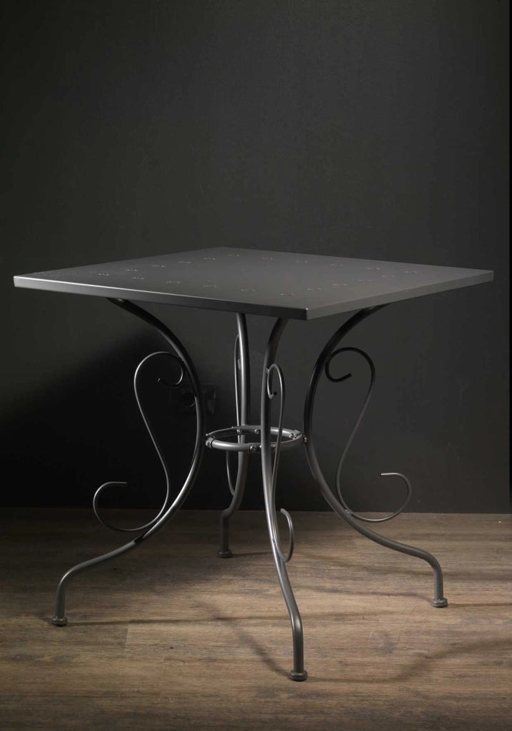Tavolo da Giardino 70x70xh72 cm in Metallo New Old Antracite