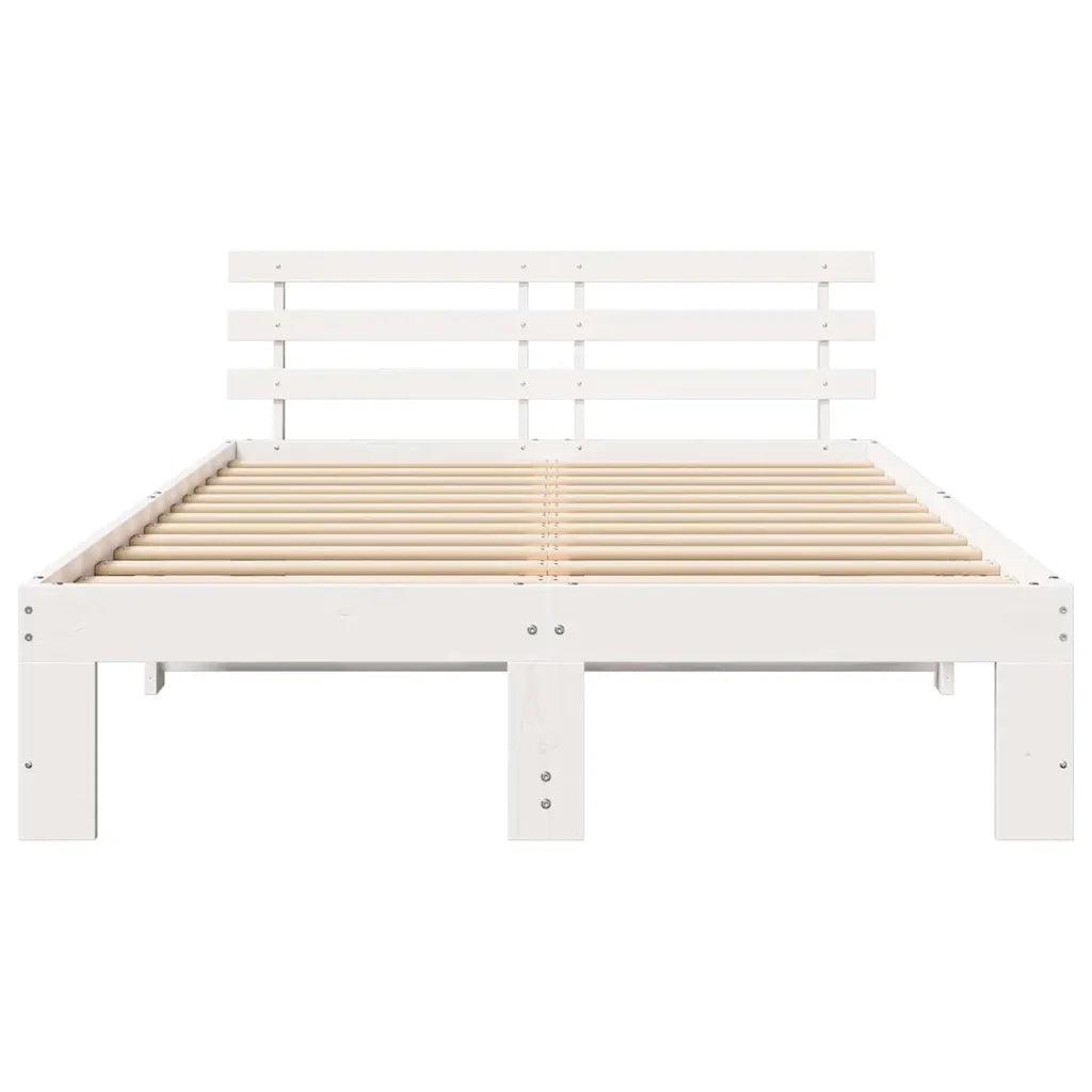 Struttura del letto Bianco 120 x 200 cm Pino massello 872612