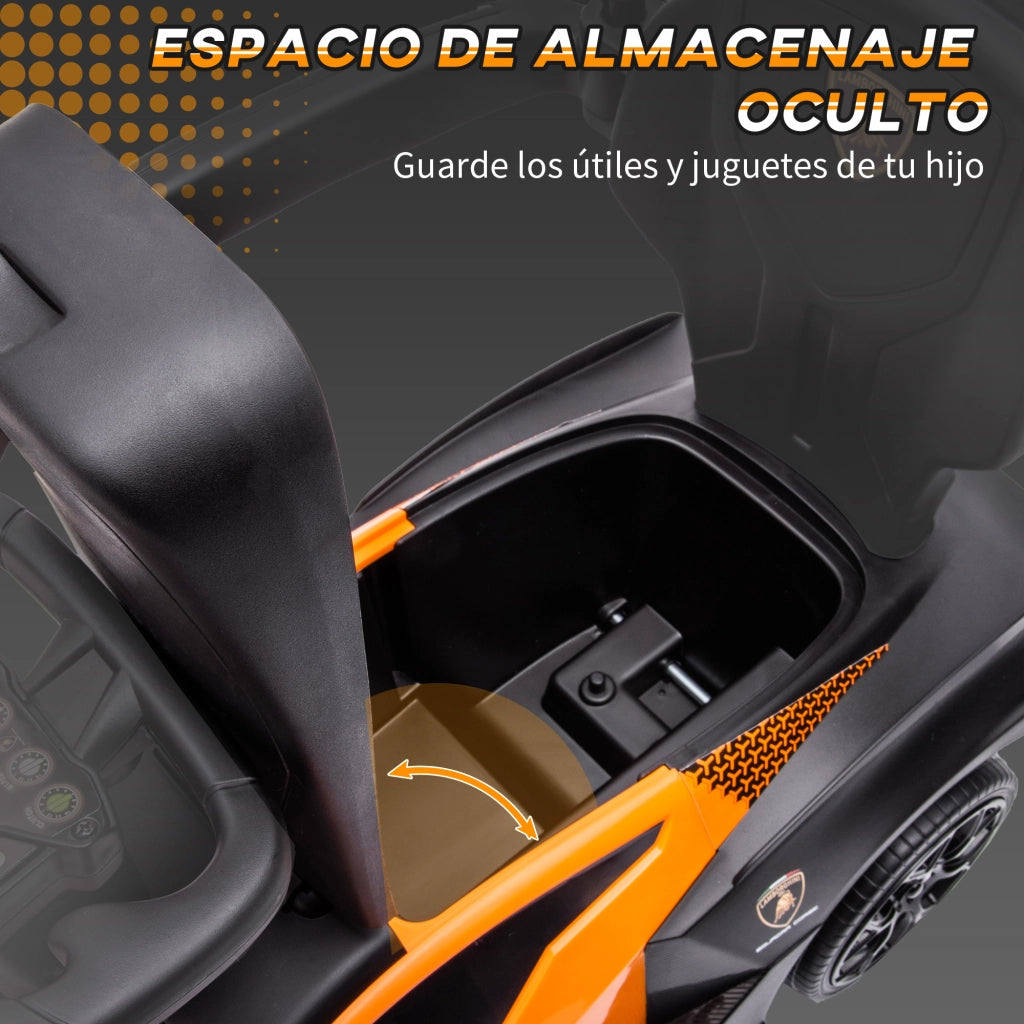 Coche Correpasillos Lamborghini Essenza SCV12 ¨C zephmum ¨C Bambini 12-36 Mesi, Neri e Arancione
