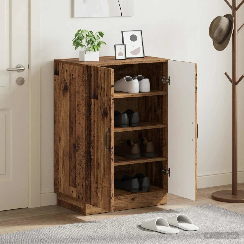Mobile per scarpe HOORN 59,5 x 39,5 x 87 cm Legno antico 897313