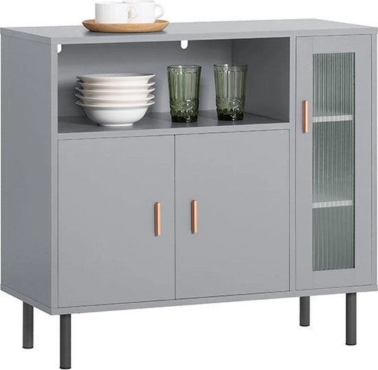 Cassettone moderno per cucina - comodino - cassettone - comodino - costruzione in MDF e metallo - pannelli regolabili - progetto anti-scivolamento - 80 cm x 75 cm x 35 cm