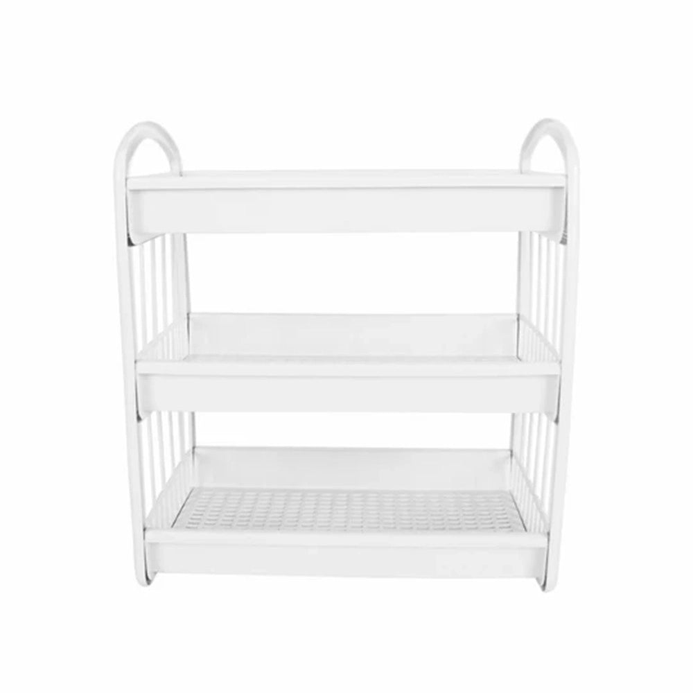 Trade Shop - Scaffale Multiuso In Plastica A 3 Ripiani Struttura Smontabile Per Organizzare Spazi Casa -