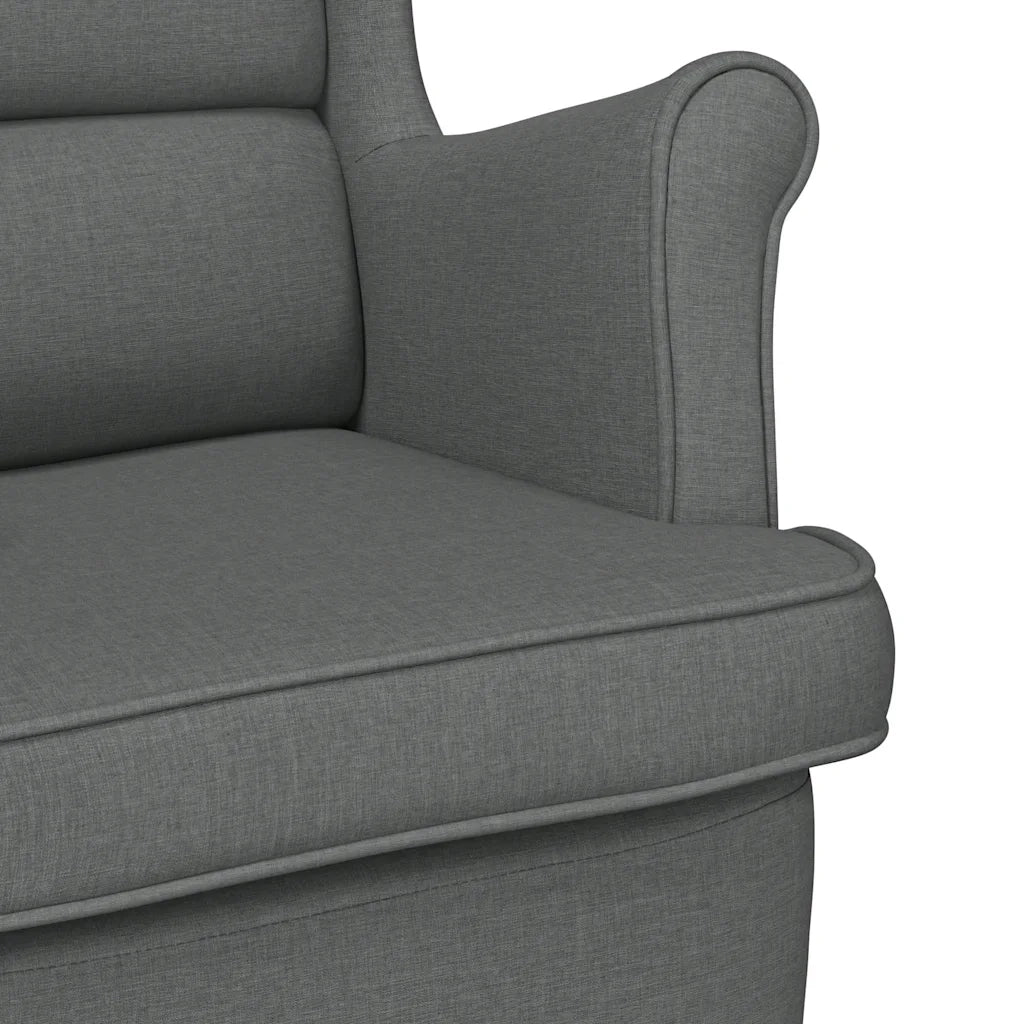 Poltrona Grigio Scuro 74x84x100 cm in Tessuto