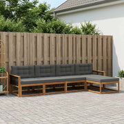 Set di divani da esterno 5 pz Naturale e Antracite 3382485