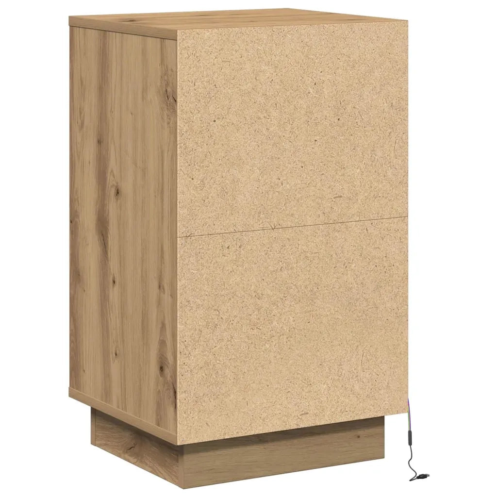 Comodino | Armadio da Notte | Mobiletto da notte Rovere artigianale 39 x 34,5 x 65 cm