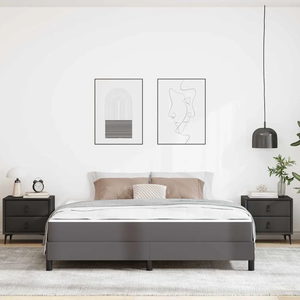 Struttura del letto con materasso Grigio 180 x 200 cm Tessuto 3398646