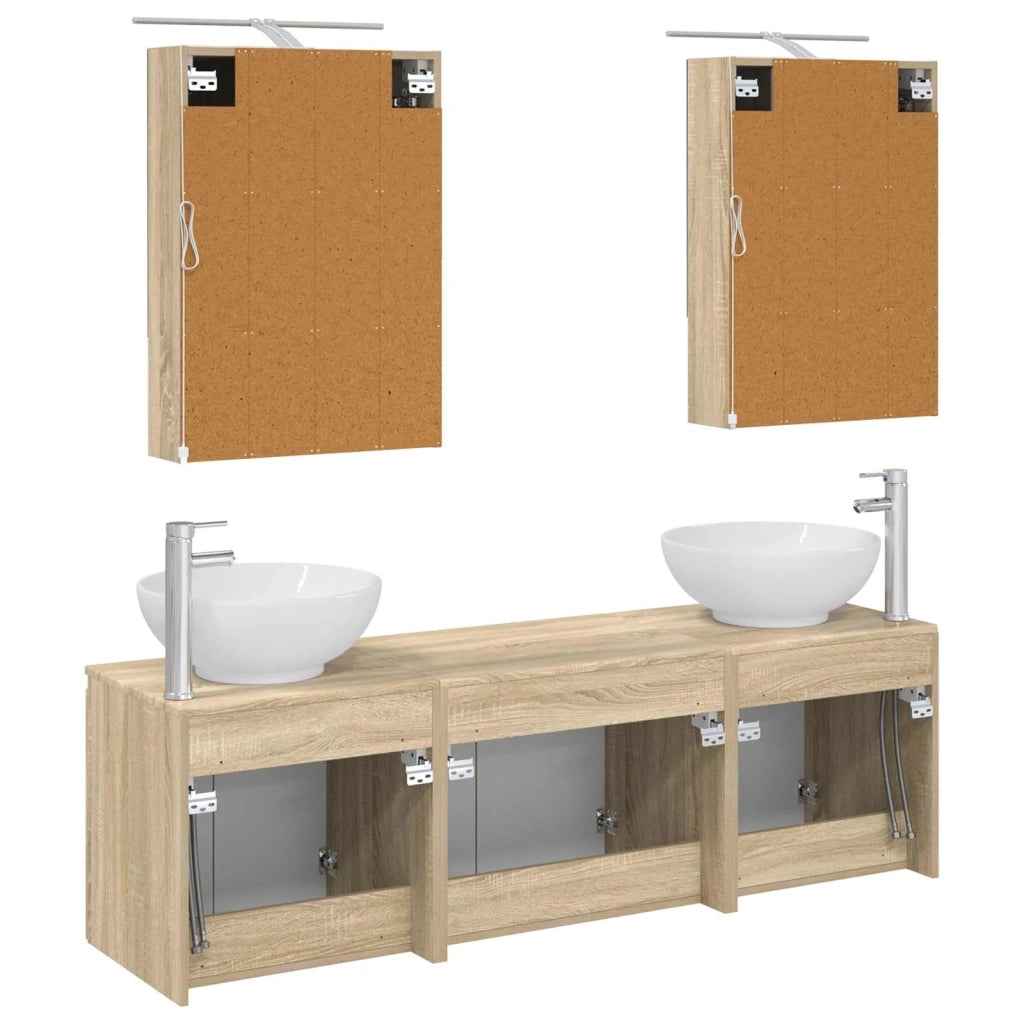 Set di Armadi da Bagno 5 pcs Rovere Sonoma Legno ingegnerizzato 3406481