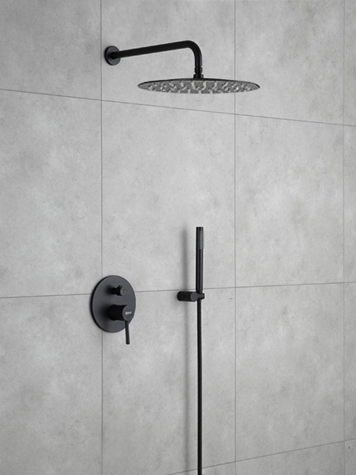 Set Doccia Da Incasso Rea Lungo Black + Box