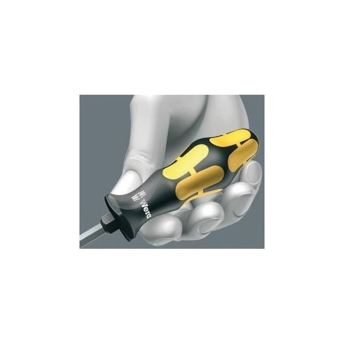 Wera 05018282001 932-6 Kraftform Set Cacciavite 6 Pezzi con Impugnatura Ergonomica Lama Esagonale Continua e Punta Black Point colore Nero Giallo