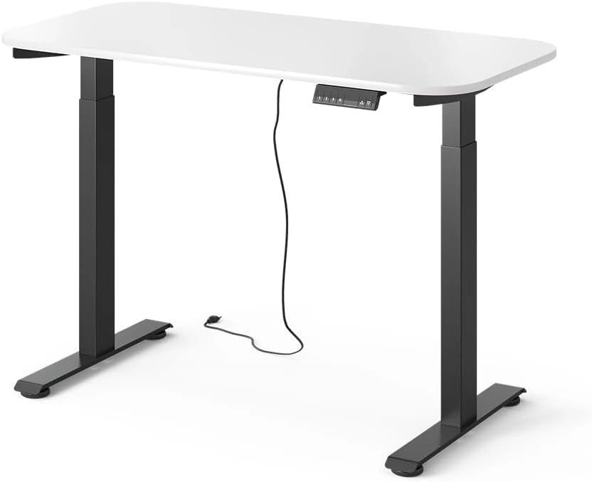 Scrivania Elevate, Nero/bianco, 120 x 70 cm 2 motori, adatto all'uso come postazione di lavoro o scrivania per computer