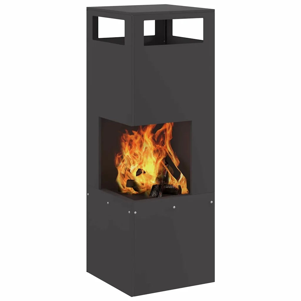 Focolare Nero 35 x 35 x 100 cm Acciaio CFW7643613