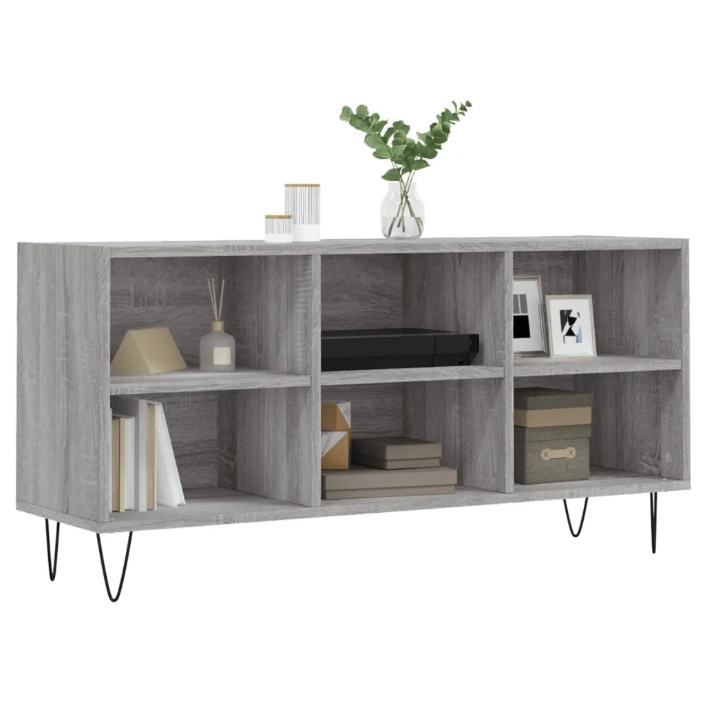 Mobile TV Grigio Sonoma 103,5x30x50 cm in Legno Multistrato 826994