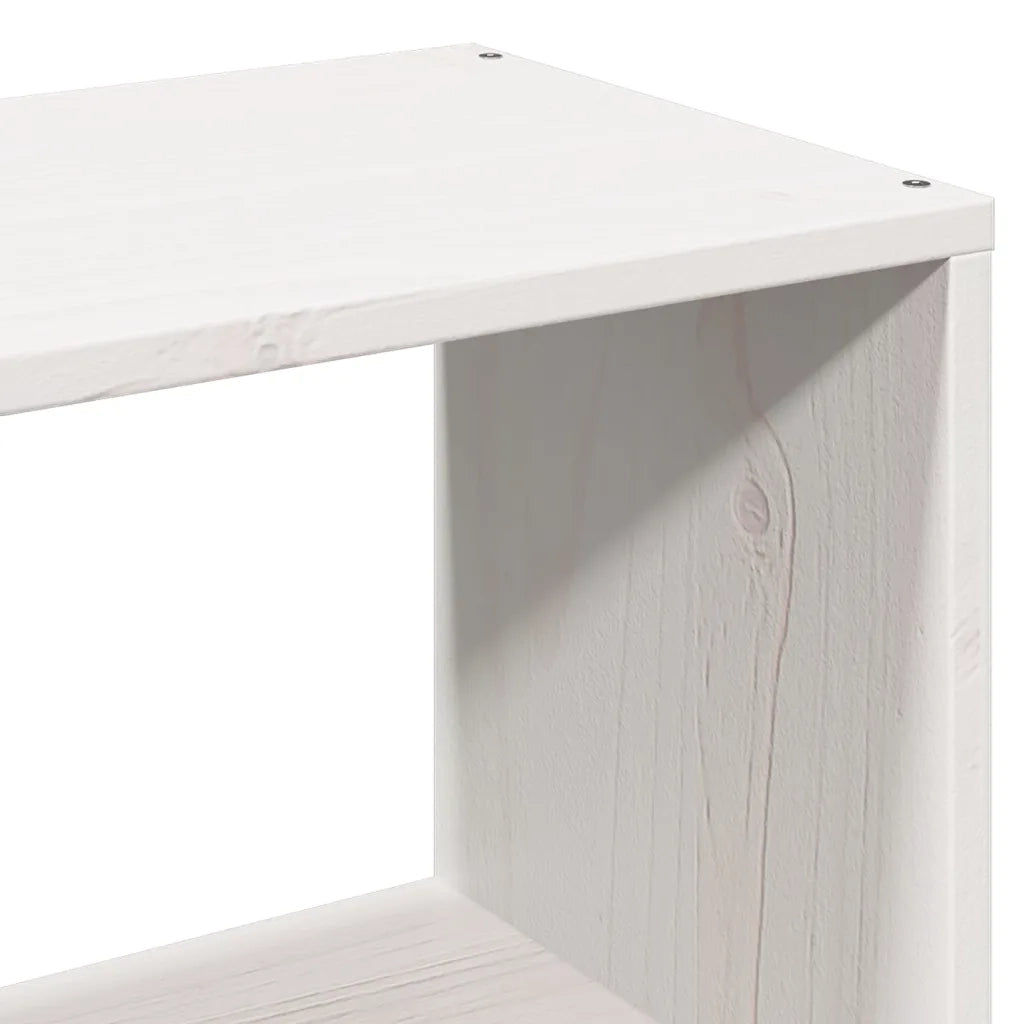 Letto Libreria senza Materasso Bianco 140x200 cm Legno di Pino 3322871