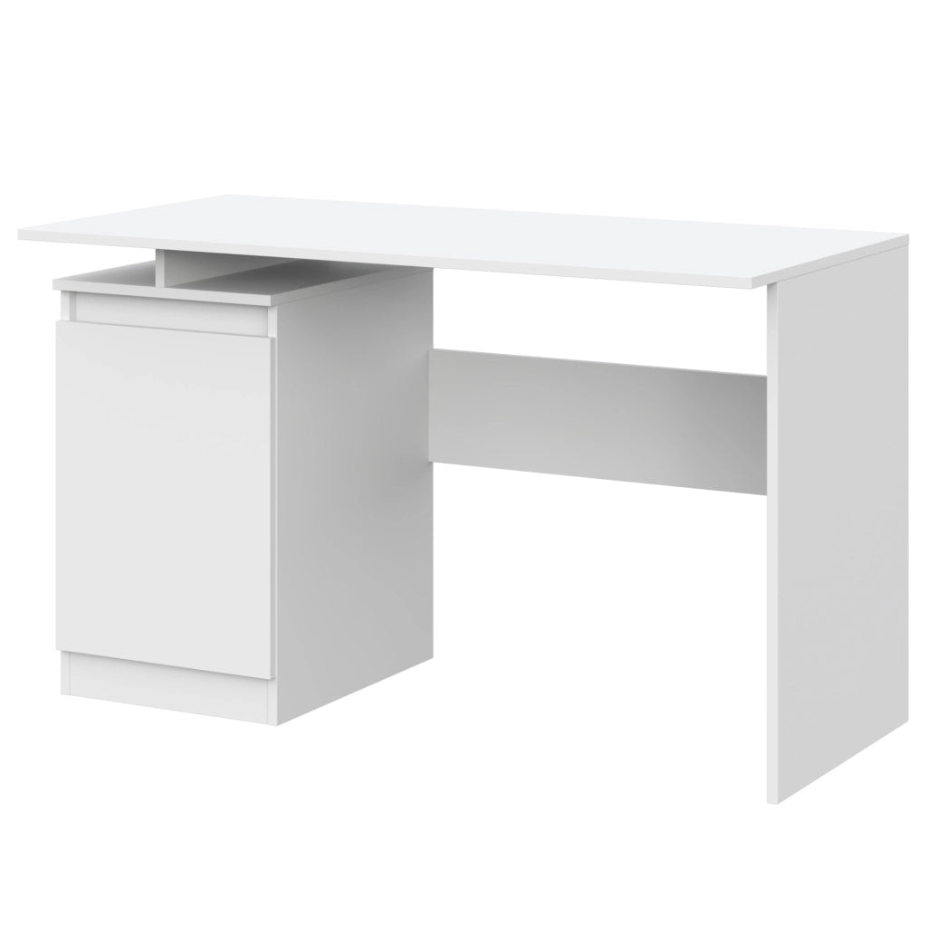 Scrivania SOLA - Capiente - Chiuso - Bianco - Larghezza 120 cm, Altezza 73 cm, Profondit? 59 cm