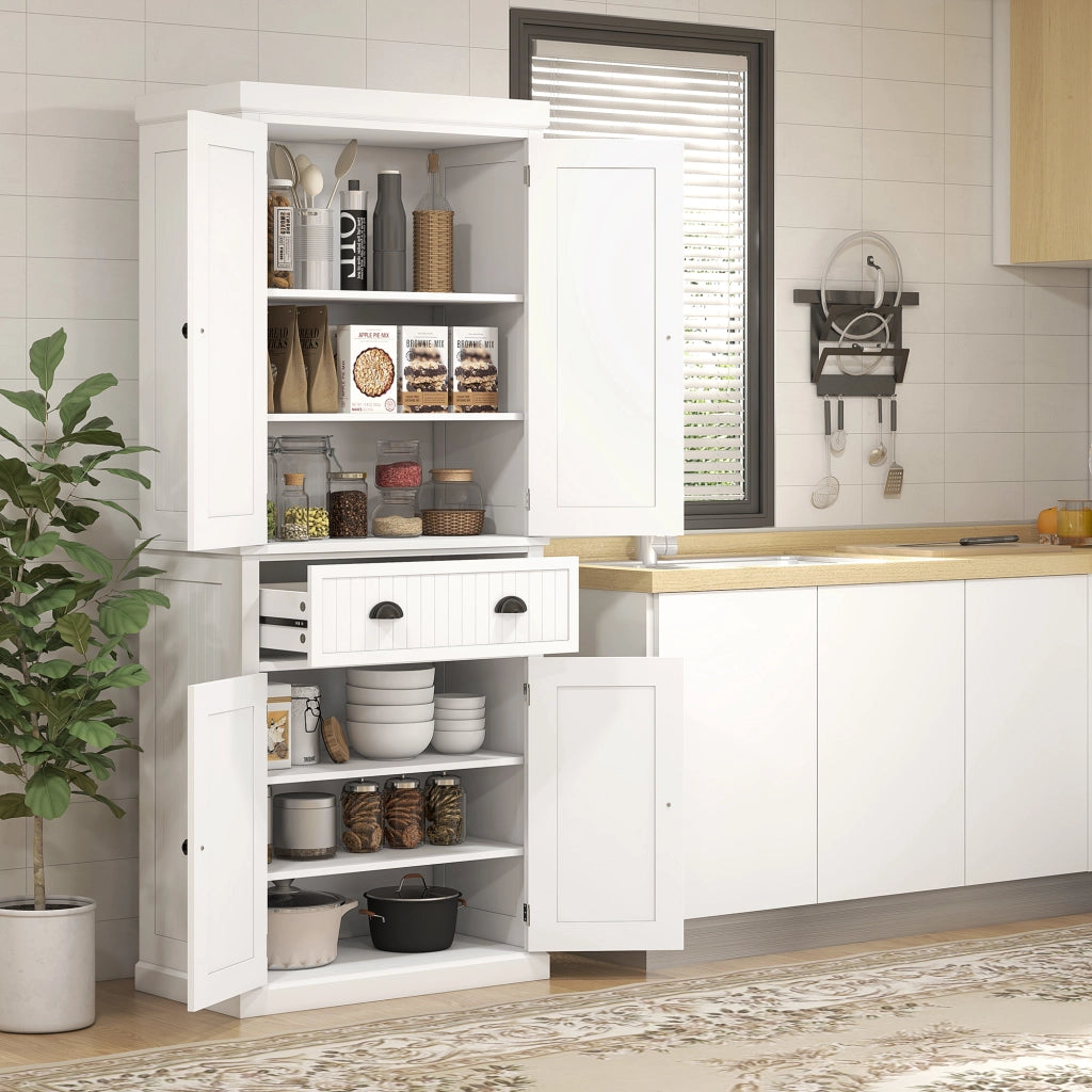 Armadio Cucina con Ante e Cassetto ¨C Minimal ¨C Bianco 76x40x183