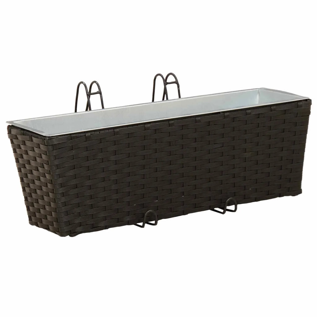 Ringhiera 2 pz Nero 50 x 17 x 17 cm Metallo CFW9782106