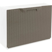 SCARPIERA MODULARE RATTAN  BIANCO/TORTORA CM 51X17,3 H.CM 40,1