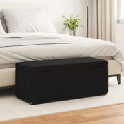 Pouf Nero 101 x 41 x 40 cm Tessuto e Legno Ingegnerizzato 876790