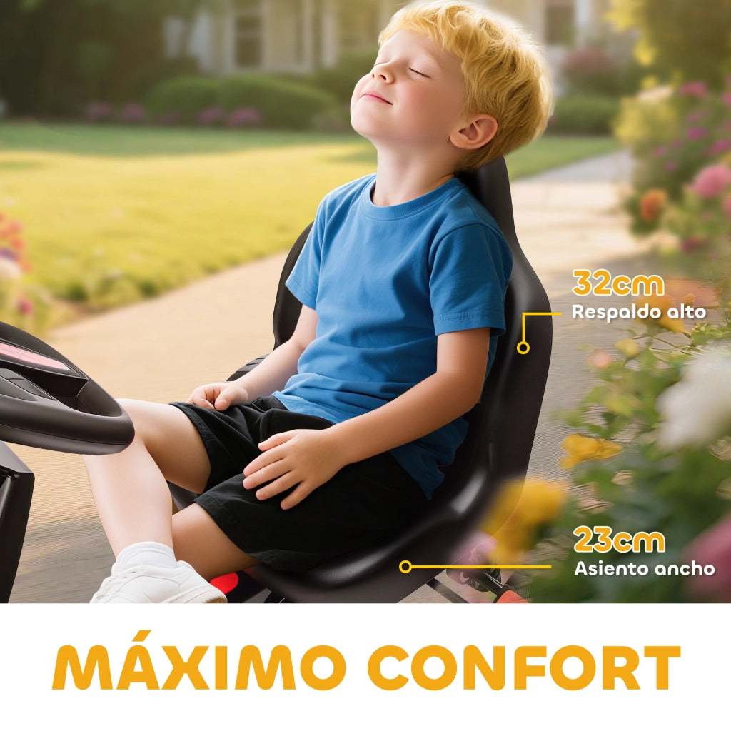 Triciclo con Pedali per Bambini ¨C Zephmum ¨C Rosso con Freni e Ruote Antiscivolo