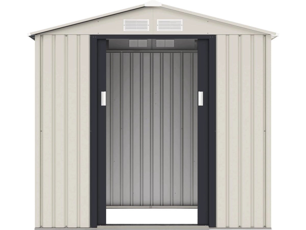 Casetta da giardino in metallo "Nebraska" - 2,70 m² - Beige/grigio antracite