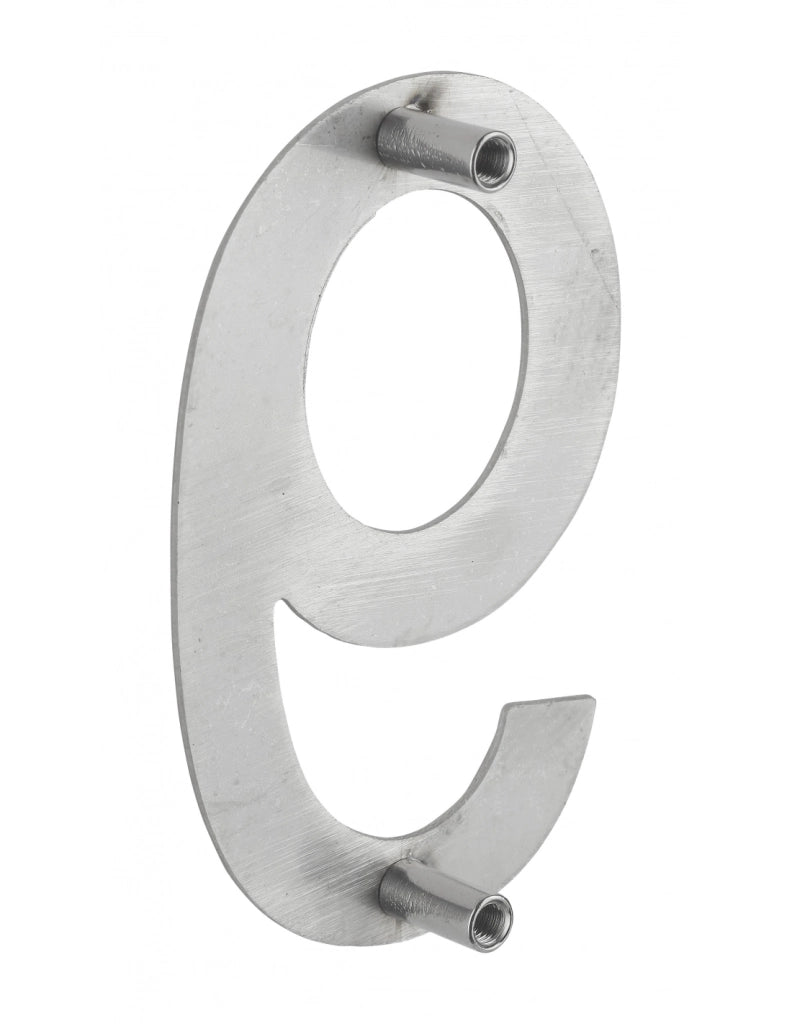 Numero 9 adesivo in acciaio inox, altezza 76 mm – THIRARD