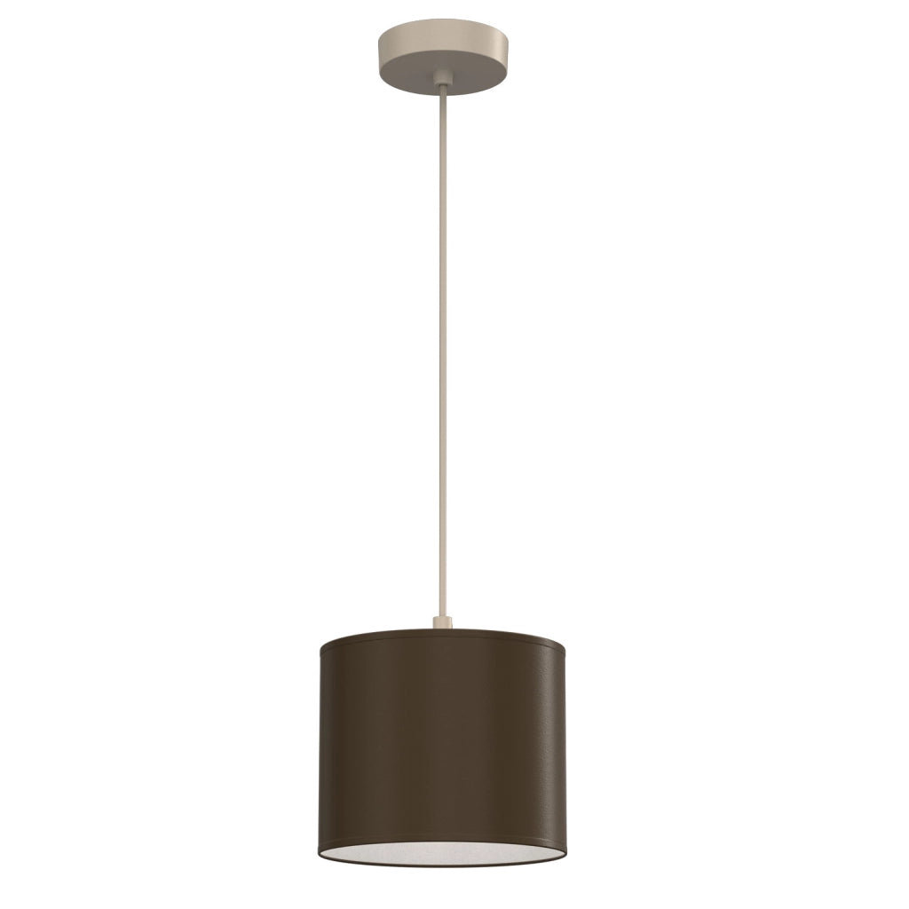 Lampada sospesa Arden 1xE27 tessuto marrone/beige Luminex