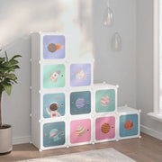 Armadio a Cubi per Bambini con 10 Cubi Bianco PP 340577