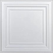 Decorative Drop Ceiling Tile PVC Ceiling Tiles 61x61cm Plastic Panel in White - Set of 12 - Large Ceiling Tile
