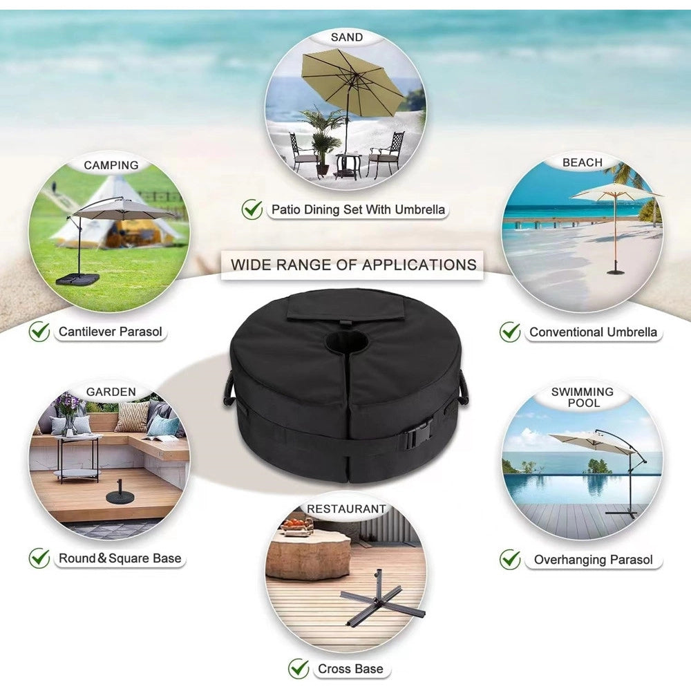 Trade Shop - Base Per Ombrellone Peso Regolabile Con Apertura Laterale Da Esterno Giardino Patio 020675 -