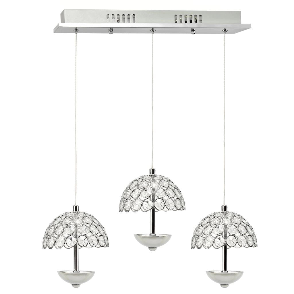 Lampadario sospeso VENUS ML315 cristallo cromo LED 15W Milagro