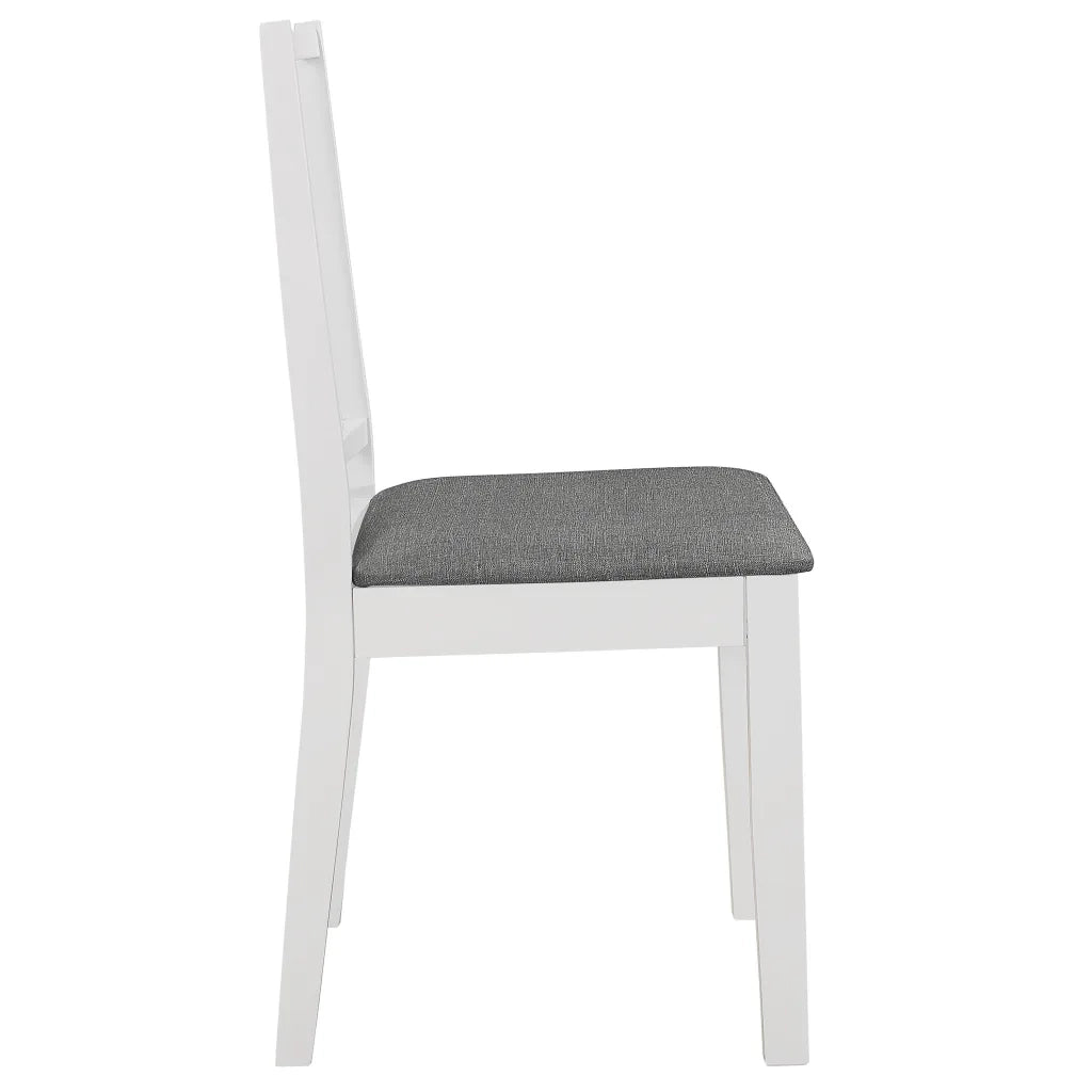 Sedie da Pranzo con Cuscini 6 pz Bianche in Legno Massello cod mxl 12308