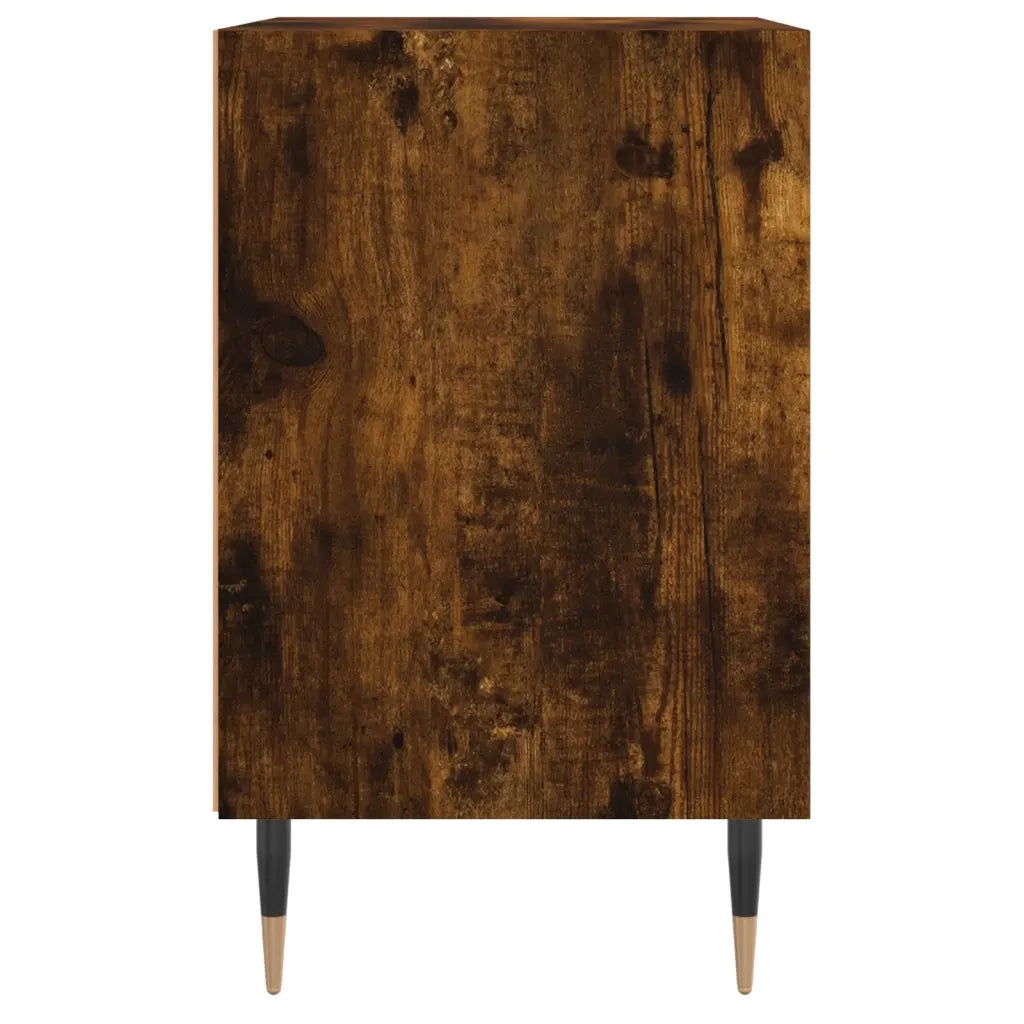 Set di 2 Comodini | Armadio da Notte | Mobiletto da notte Rovere Fumo 40x30x50 cm in Legno Multistrato