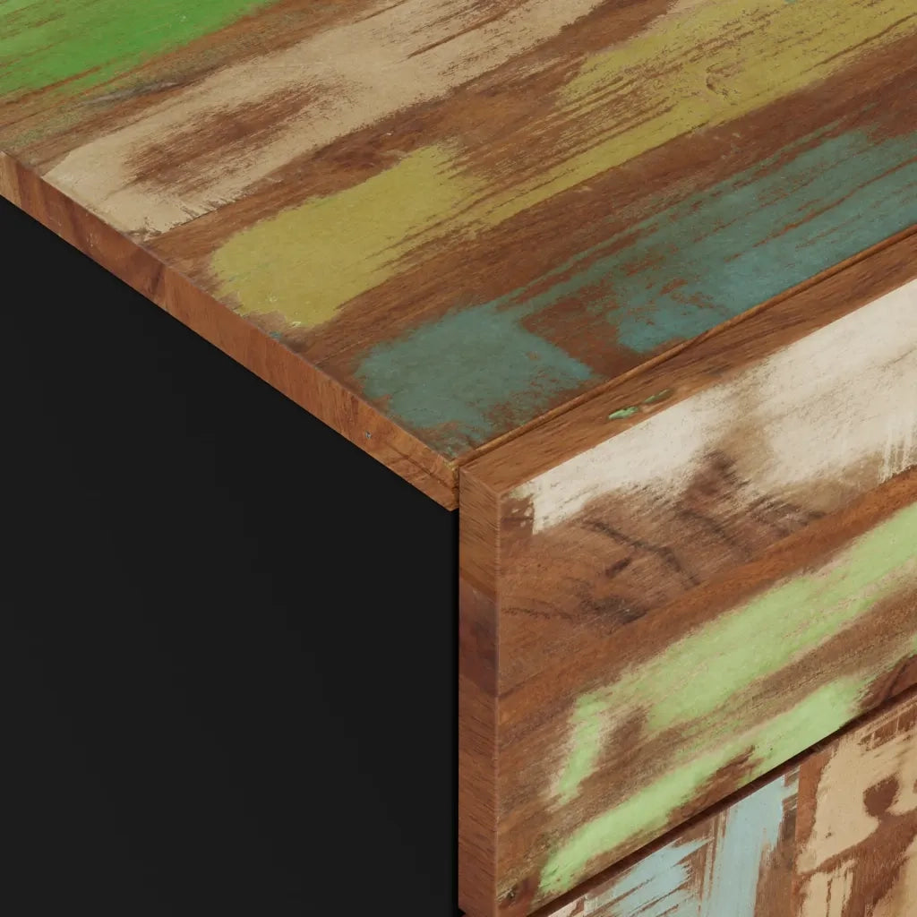 Comodino 50x33x60cm Legno Massello Recupero e Legno Multistrato 350658