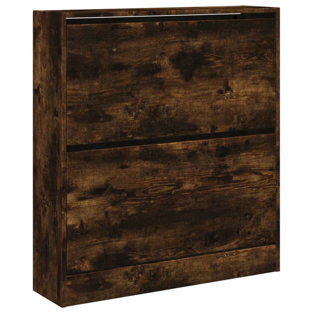 Scarpiera mobiletto portascarpe mobile per ingresso/corridoio/soggiorno 80 x 21 x 87,5 cm legno ingegnerizzato marrone 02_0021590