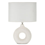 Lampada da Tavolo VKH93, Bianco, Ceramica, 28,5x15x43 cm