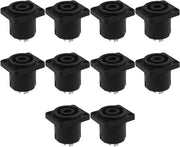 Connettore Jack Femmina 4-pins Speakon per Amplificatore Audio - 10 pezzi - Twist Lock - Compatibile con Neutrik NL4MP/NL4MPR/NL4FC - Alta Qualità e Durata.