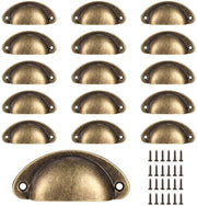 Maniglie vintage per cassetti, 16 maniglie a mano, cassetti, maniglie per cassetti con viti, maniglie per mobili, maniglie per cassetti della cucina, pulsanti per cassetti, bronzo