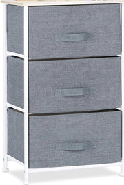 Mensola in tessuto con cassetti 73 cm grigio 13_0002581