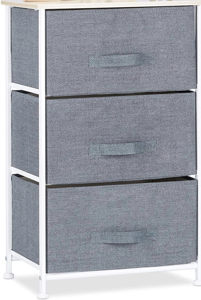 Mensola in tessuto con cassetti 73 cm grigio 13_0002581