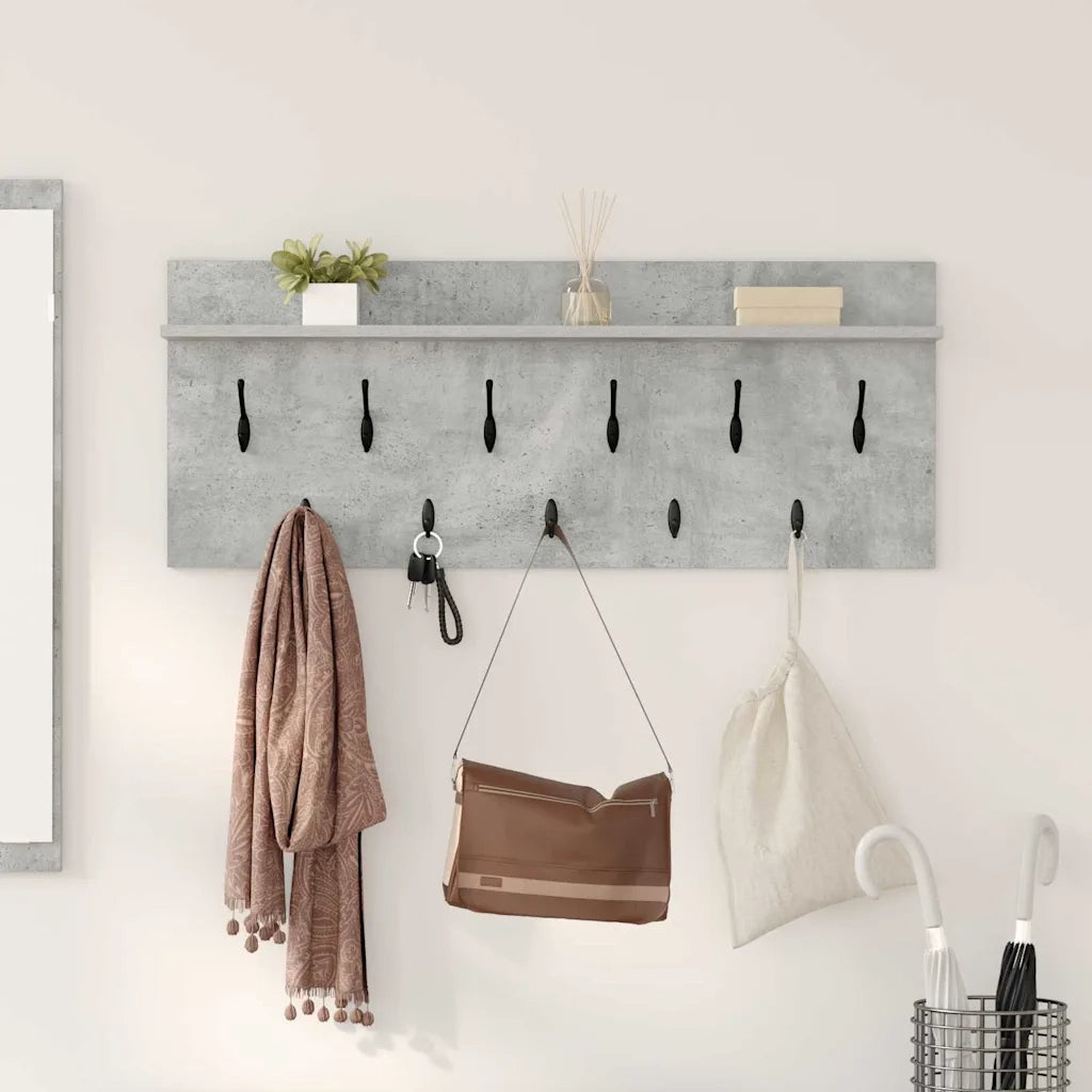 Appendiabiti a muro Grigio cemento 100 x 40 x 12 cm CFW7342184