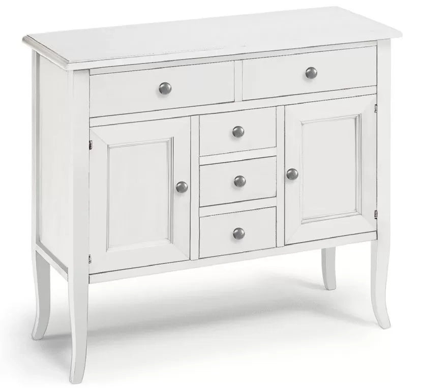 Madia credenza in legno bianco opaco 100x40x85h (1138) - Mobili 2G