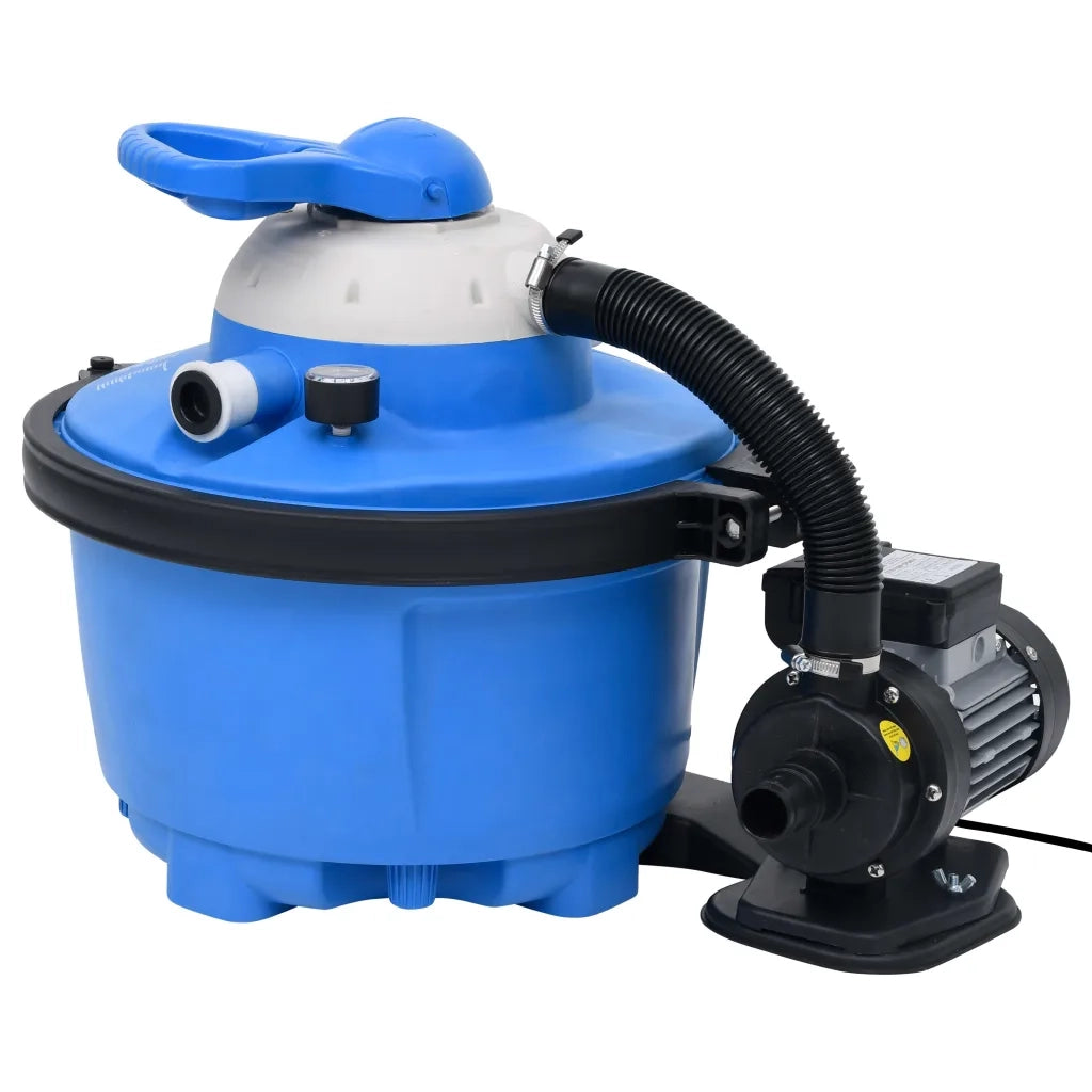 Pompa con Filtro a Sabbia Blu e Nera 385x620x432 mm 200W 25L cod mxl 55371