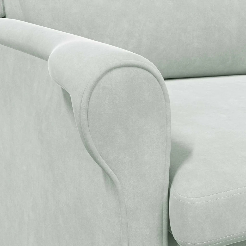 Poltrona-Divano Sedia-Poltroncina Grigio chiaro Velluto 266295