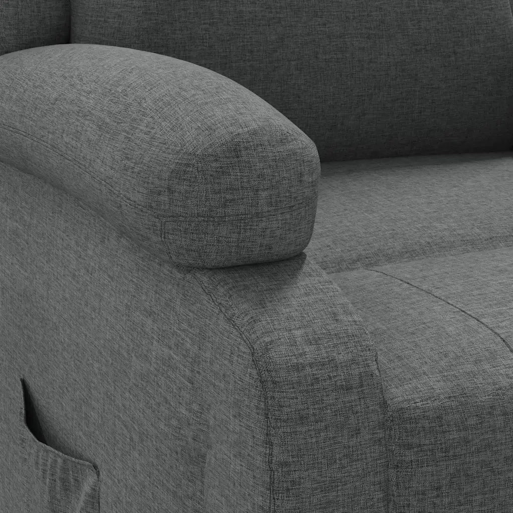 Divano Sedia-Poltrona Reclinabile in Tessuto Grigio Scuro 183556