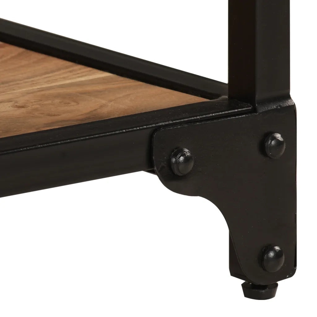 Tavolino da Salotto 90x45x35 cm in Legno Massello di Acacia cod mxl 16789